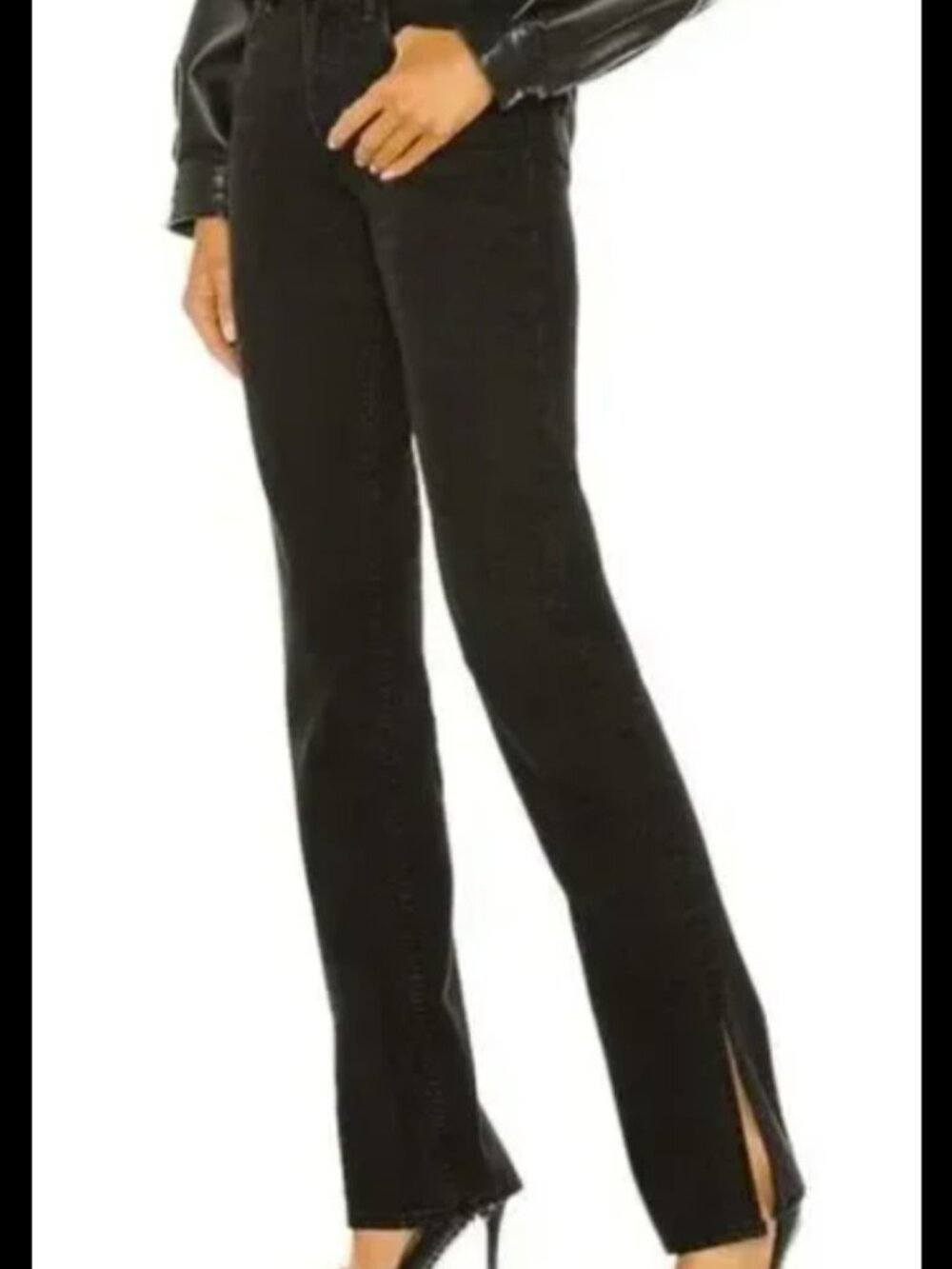 GRLFRND Black Jeans with Slit Side Jeans Size 27